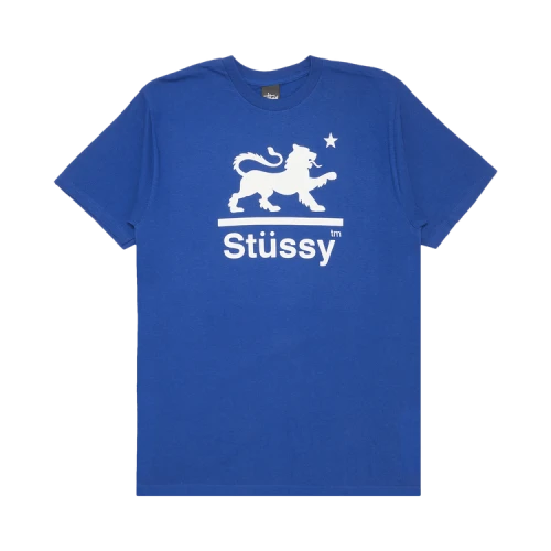 Stussy Lion Republic Tee 'Blue'