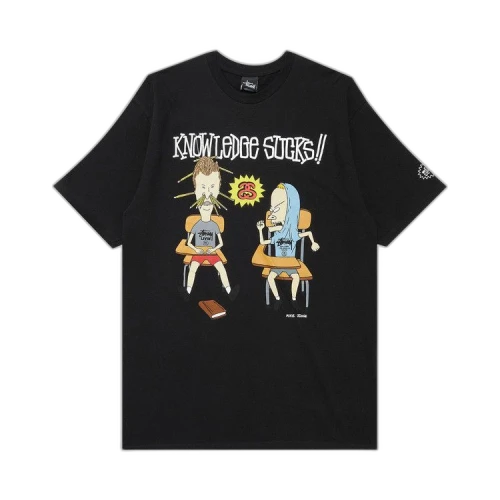 Stussy Mtv Beavis And Butthead Knowledge Sucks Tee 'Black'