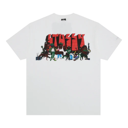 Stussy Majestic Emerald Killers Tee 'White'