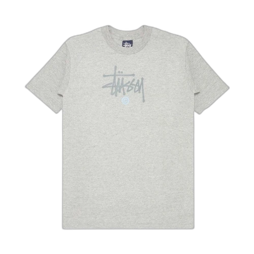 Stussy Kids Made In USA Basic Logo Tee 'Grey Heather'