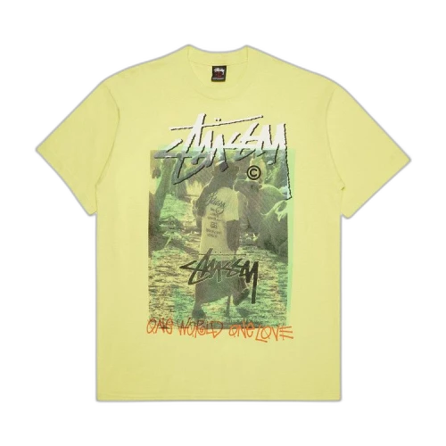 Stussy Gear One World One Love Tee 'Light Yellow'