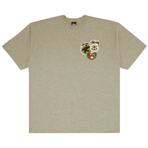 Stussy Surfman For Jah Irie Tee 'Grey Heather'