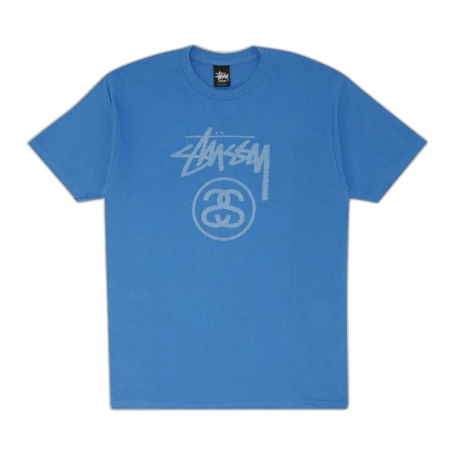 Stussy Stock Tone Logo Tee 'Tone Blue'