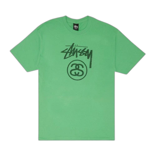 Stussy Stock Tone Logo Tee 'Tone Green'