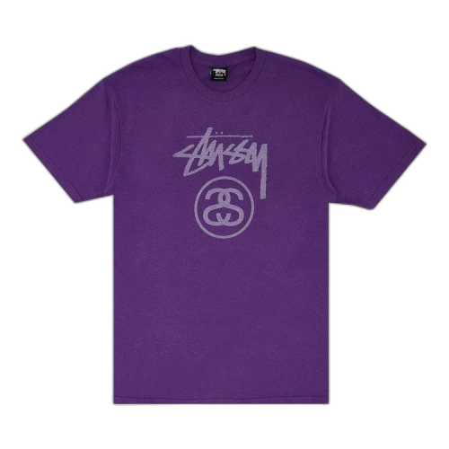 Stussy Stock Tone Logo Tee 'Purple'