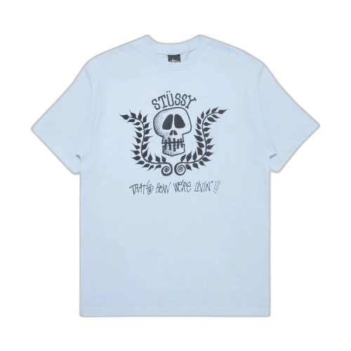 Stussy Skull Wreath Tee 'Light Blue'