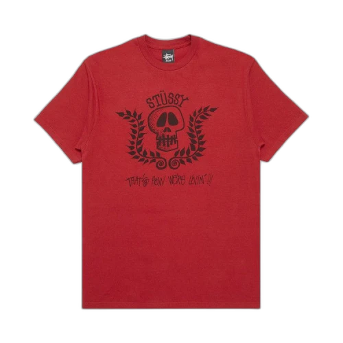 Stussy Skull Wreath Tee 'Red'