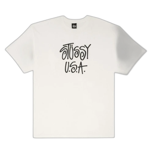 Stussy USA Tee 'White/Black'