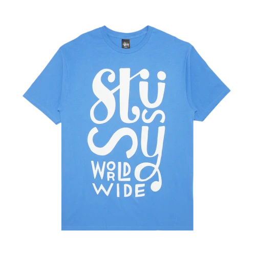 Stussy Worldwide Block Tee 'Blue'
