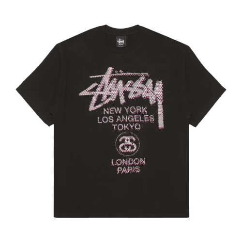 Stussy World Tour Dots Tee 'Black'