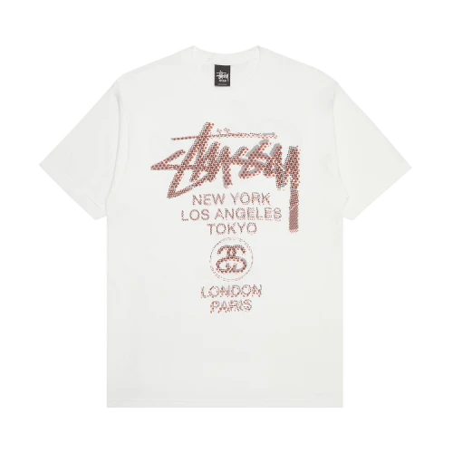 Stussy World Tour Dots Tee 'White'