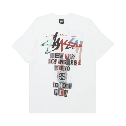 Stussy World Tour Multicolor Tee 'White'