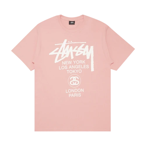 Stussy World Tour Tee 'Light Pink'