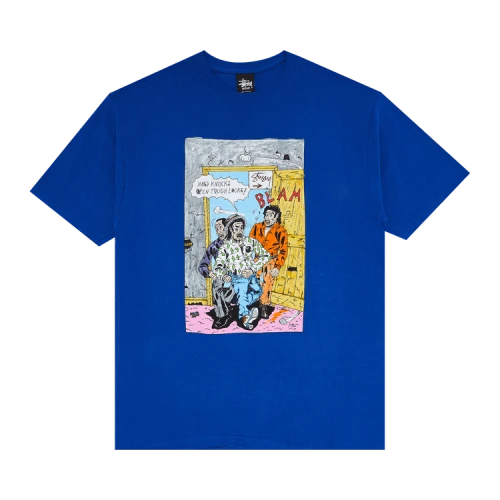 Stussy x Real Deal Hard Knocks Tee 'Blue'