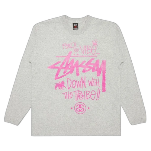Stussy Feel'n The Vibe Long-Sleeve 'Grey Heather'