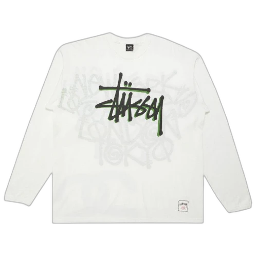 Stussy Gear Basic Big Logo Reversible Long-Sleeve 'White'