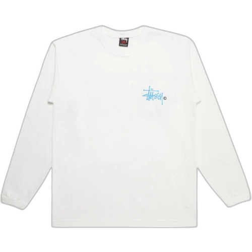 Stussy Gear Basic Logo Long-Sleeve 'White/Blue'