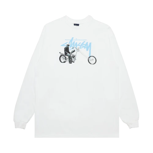 Stussy Made In Usa Biker Long-Sleeve 'White'