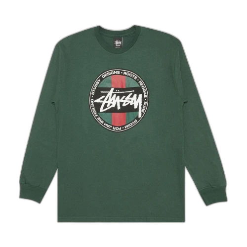Stussy SS Stripe Dot Long-Sleeve 'Green'