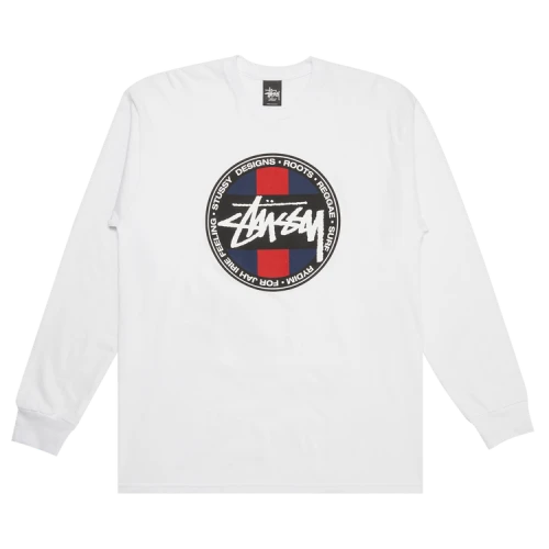 Stussy SS Stripe Dot Long-Sleeve 'White'