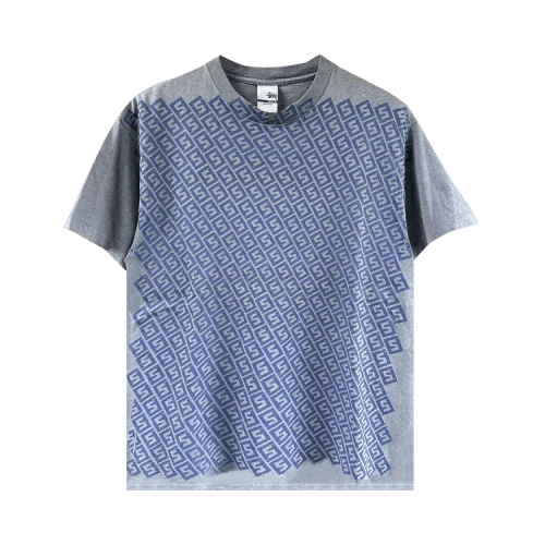 Vintage Stussy Allover S Logo Tee 'Blue Heather'