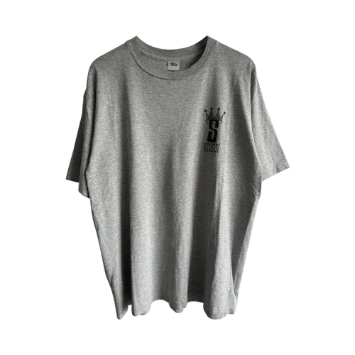 Vintage Stussy S Crown Logo Tee 'Heather Grey'