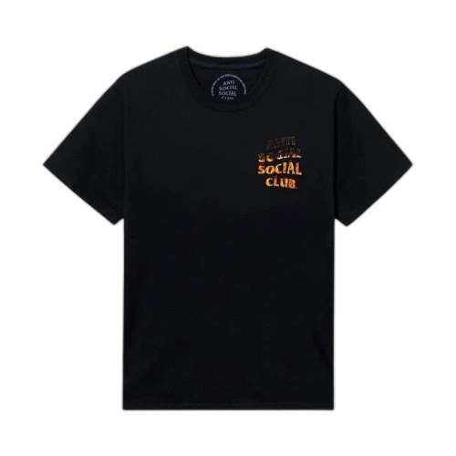 Anti Social Social Club Fire inside Yellow Flames Tee 'Black'