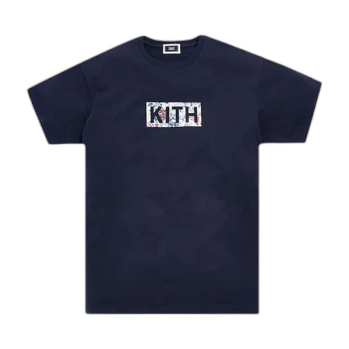 Kith Floral Classic Logo Tee 'Navy'