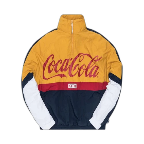 Kith x Coca-Cola Quarter Zip Nylon Windbreaker 'Navy'