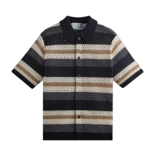 Kith Thompson Crochet Button Down Shirt 'Black'