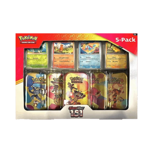 Pokémon Scarlet & Violet: 151 Costco 5 Mini Tin Bundle (Tin Art Mary Vary)