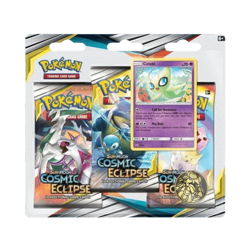 Pokémon Sun & Moon: Cosmic Eclipse 3 Pack Blister 'Celebi'