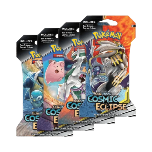 Pokémon Sun & Moon: Cosmic Eclipse Sleeved Booster Pack Art Bundle (Set of 4)