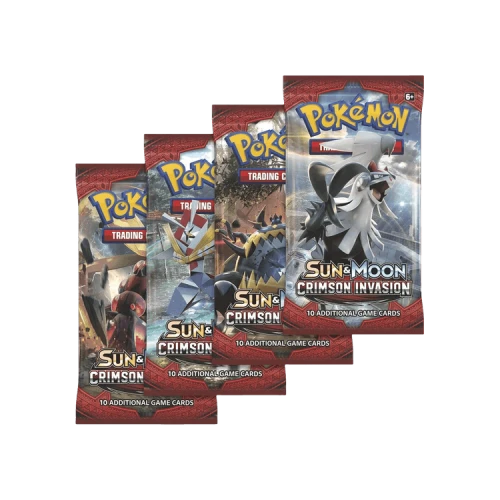 Pokémon Sun & Moon: Crimson Invasion Booster Pack Art Bundle (Set of 4)