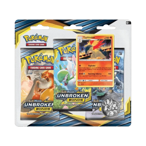 Pokémon Sun & Moon: Unbroken Bonds 3 Pack Blister 'Typhlosion'