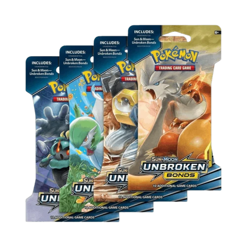 Pokémon Sun & Moon: Unbroken Bonds Sleeved Booster Pack Art Bundle (Set of 4)