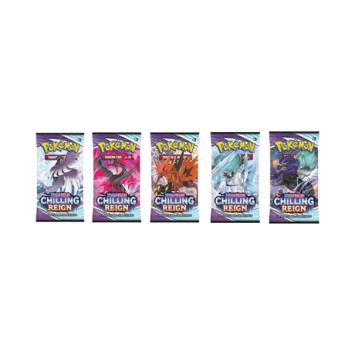 Pokémon Sword & Shield: Chilling Reign Booster Pack Art Bundle (Set of 5)