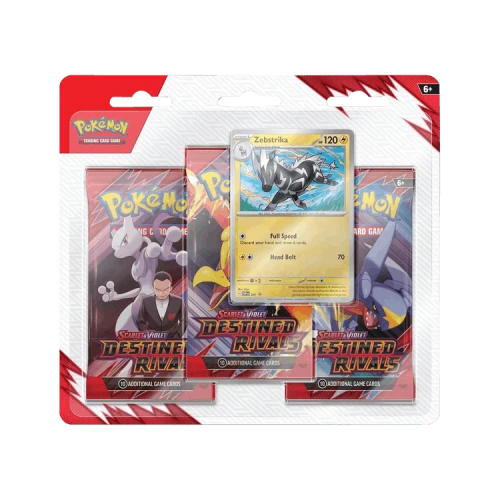 Pokémon Scarlet & Violet: Destined Rivals 3 Pack Blister 'Zebstrika'