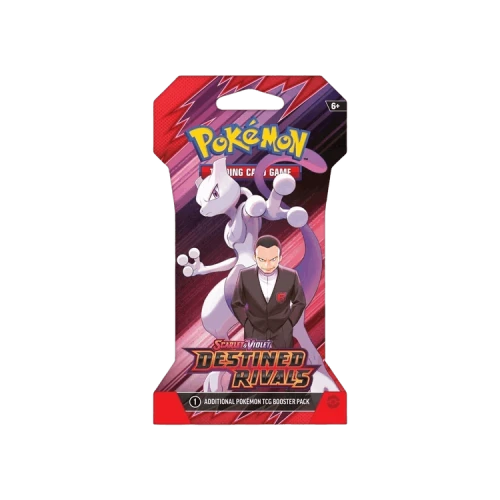 Pokémon Scarlet & Violet: Destined Rivals Sleeved Booster Pack (Giovanni & Mewtwo ex Artwork)