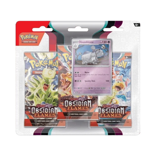 Pokémon Scarlet & Violet: Obsidian Flames 3 Pack Blister 'Houndstone'