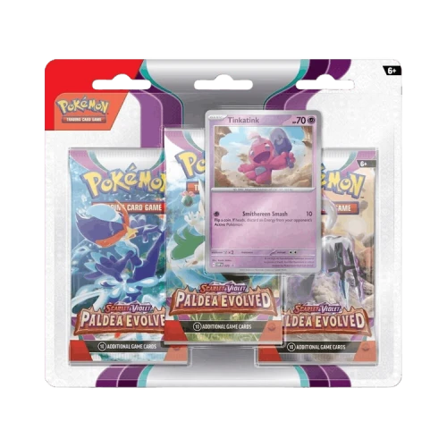 Pokémon Scarlet & Violet: Paldea Evolved 3 Pack Blister 'Tinkatink'