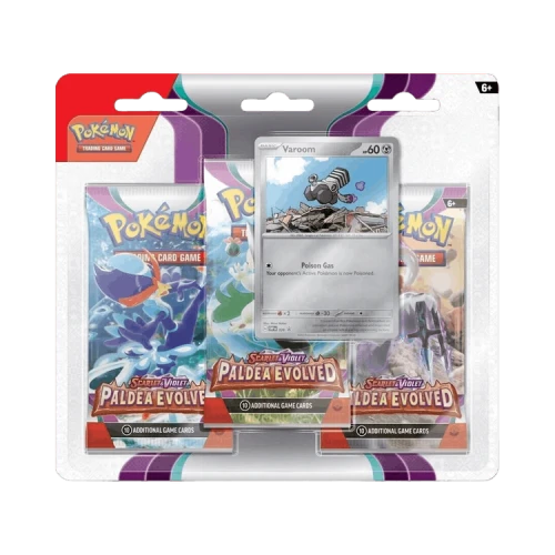 Pokémon Scarlet & Violet: Paldea Evolved 3 Pack Blister 'Varoom'