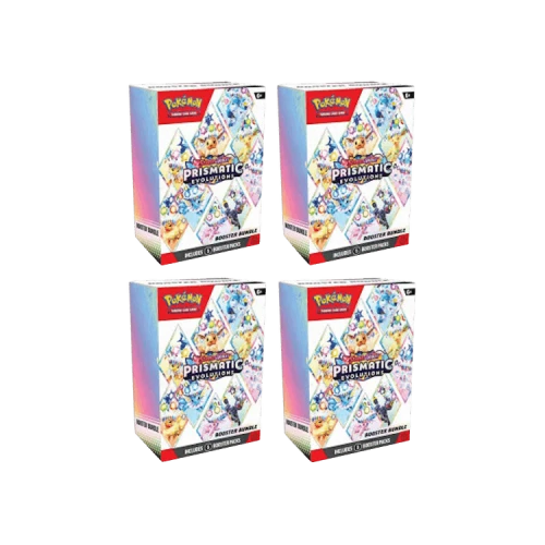 Pokémon Scarlet & Violet Prismatic Evolutions Booster Bundle 4x Lot