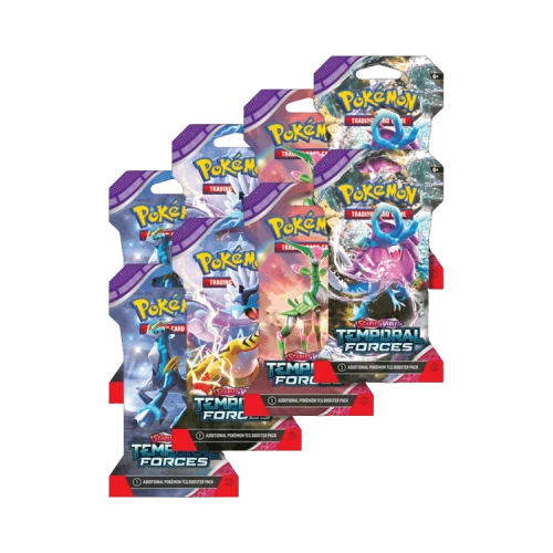 Pokémon Scarlet & Violet: Temporal Forces Sleeved Booster Pack Bundle (Set of 8)