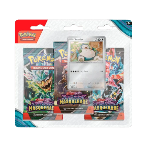 Pokémon Scarlet & Violet: Twilight Masquerade 3 Pack Blister 'Snorlax'