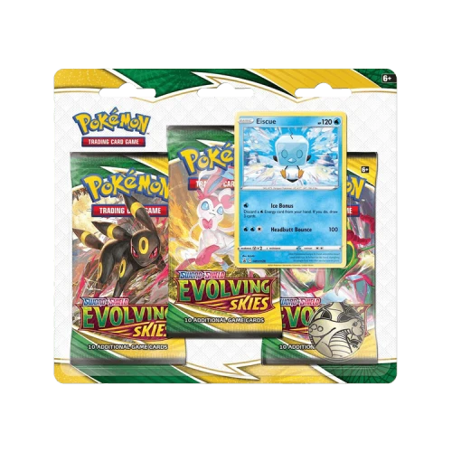 Pokémon Sword & Shield: Evolving Skies 3 Pack Blister (Eiscue)