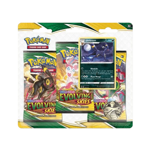 Pokémon Sword & Shield: Evolving Skies 3 Pack Blister (Umbreon)