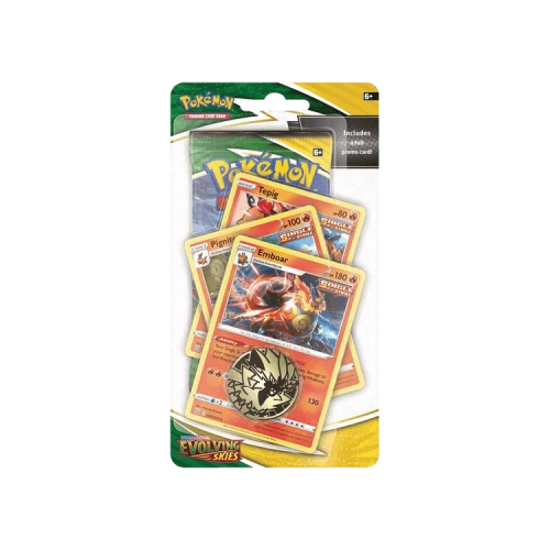 Pokémon Sword & Shield: Evolving Skies Premium Checklane Blister (Emboar)