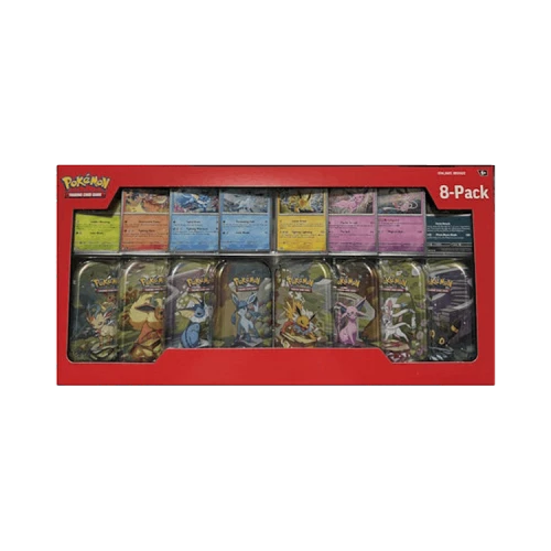 Pokémon 2025 Prismatic Evolutions Mini Tins 8 Pack (Costco)
