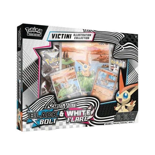 Pokémon 2025 Scarlet & Violet Black Bolt/White Flare Unova Victini Illustration Poster Collection Box